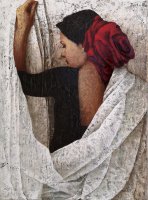 Alfredas Jurevičius „Puošnus rytas“, 2019, 74 x 53, mix media
